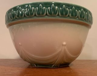Longaberger Pottery American Craft Green 8” Mixing Bowl