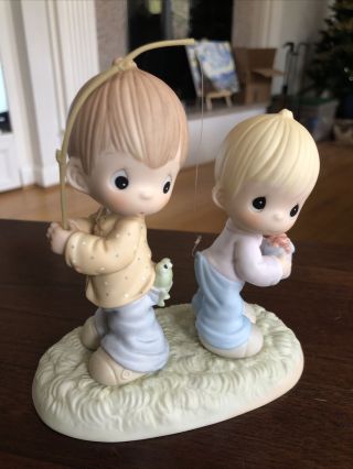 Precious Moments Figurine I Will Make You Fishers Of Men 522139 Boys Fishing