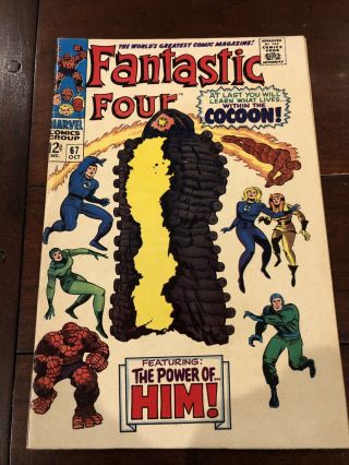 Fantastic Four 67 (10/67) First Him - Adam Warlock,  Owner,  Mid - Grade (5.  0)