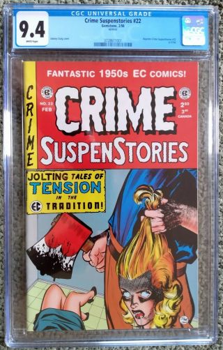 Ec Comics,  Crime Suspenstories 22,  In Soti In 1954,  Cgc 9.  4,  1998