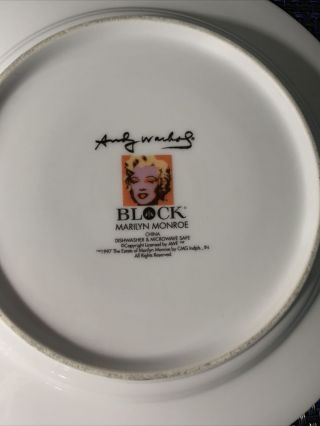 Marilyn Monroe Andy Warhol Block Sandwich Plates (2) 2
