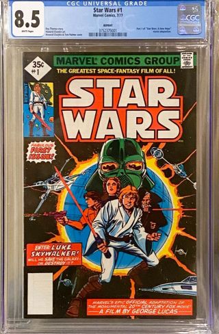Star Wars 1 Cgc 8.  5 1977 (reprint - 35 Cent Price Variant)