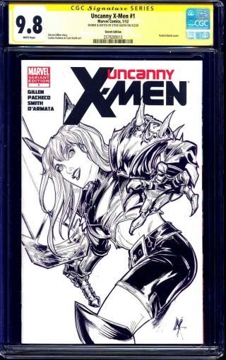 Uncanny X - Men 1 Blank Cgc Ss 9.  8 Signed Magik Sketch Steve Kurth Nm/mt