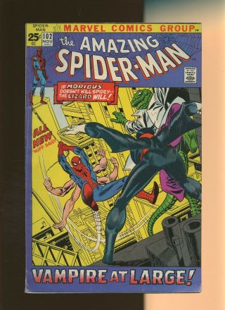 Spider - Man 102 Fn 5.  5 1 Book Origin Of Morbius Thomas & Kane