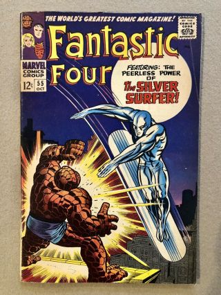 Fantastic Four 55 Vol.  1 Classic Thing Vs Silver Surfer 4th App Glossy 1 Owner