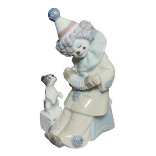 Lladro Figurine 5279 Ln Box Pierrot With Concertina