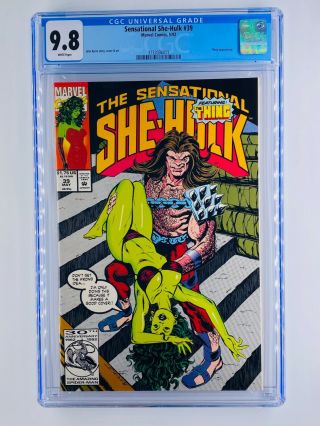 Sensational She - Hulk 39 (1992) Cgc Graded 9.  8 Thing App.  Dc Comics