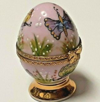 Atuer De Limoges Peint Main Egg Made In France