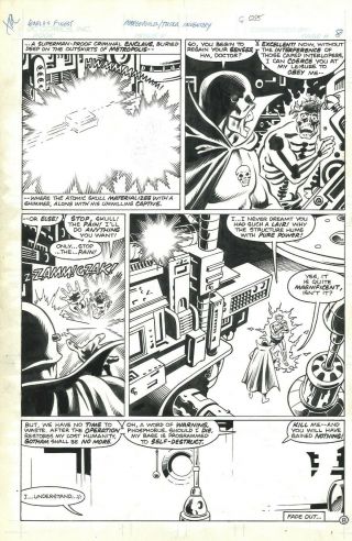 World’s Finest Action Page By George Tuska Unpublished Dc Inventory Art