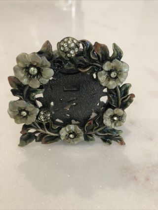 Small Flower And Jeweled Tizo Picture Frame 3 Inch