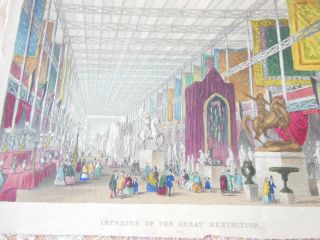 Two Victorian Coloured Illustrations of The Great Exhibition 1851 2