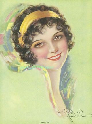R Wilson Hammell Pinup Art Deco Calendar Litho 1930 