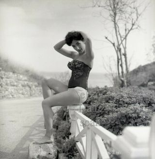 1950s Negative - Sexy Brunette Pinup Girl Jo Ann Mancin - Cheesecake T440135