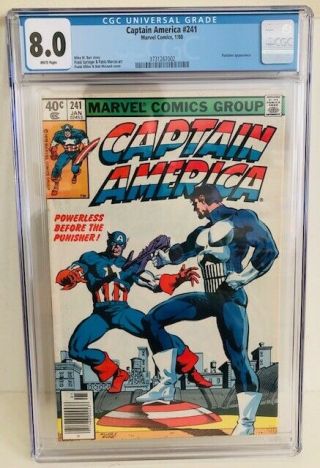 Captain America 241 Punisher Appearance Frank Miller Cover Cgc 8.  0 Marvel