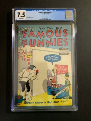 Famous Funnies 197 Eastern Color (12/51) Cgc 7.  5 Off Wh.  Pgs Case