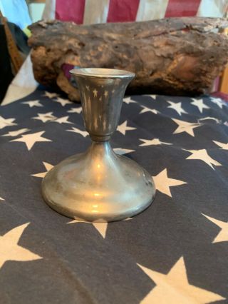 W.  M.  Rogers Sterling Silver Plated Candle Stick Candle Holder - Mid Century -