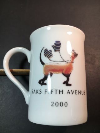 Saks Fifth Avenue 2000 Collectible Santa Clause Mug
