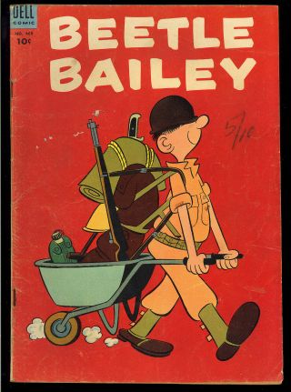 Four Color 469 (beetle Bailey 1) Golden Age Dell Comic 1953 Vg