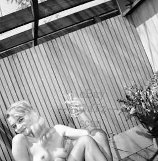 1960s Negative - Sexy Nude Blonde Pinup Girl Arlette Thomas - Cheesecake T55693
