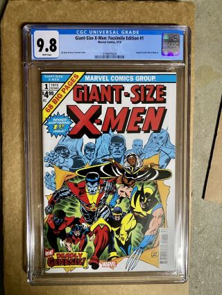 Giant Size X - Men 1 Facsimile Reprint Cgc 9.  8 Nm/m Gorgeous Gem