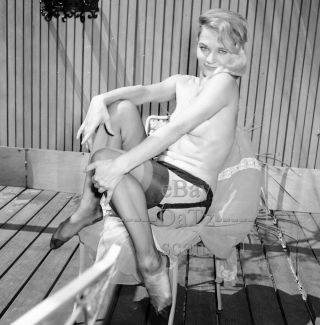 1960s Negative - Sexy Nude Blonde Pinup Girl Arlette Thomas - Cheesecake T55692