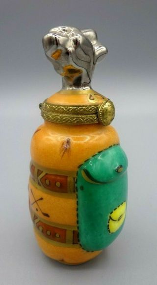 Limoges Porcelain Bonbonniere Candy Box - Golf Bag - Peint Main - Hand Painted