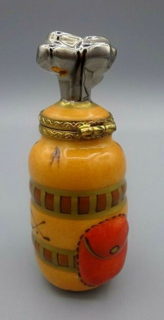 Limoges Porcelain Bonbonniere Candy Box - Golf Bag - Peint Main - Hand Painted 2