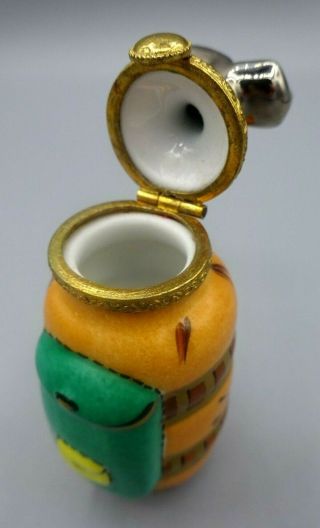 Limoges Porcelain Bonbonniere Candy Box - Golf Bag - Peint Main - Hand Painted 3
