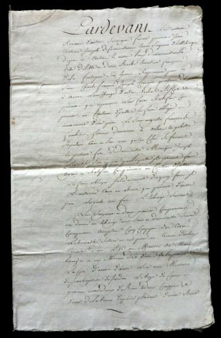 France Deed - 1766 (october 4) - Very Old Document On Paper - 8 Pages