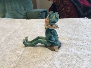 Vintage: Hand Made And Painted In Occupied Japan,  Pixie / Elf Sitting On Leaf. 2
