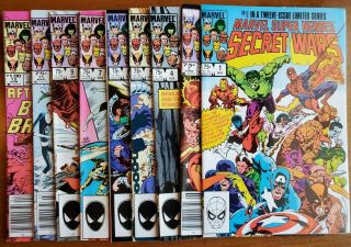 Marvel Heroes Secret Wars (1984) 1,  2,  4,  5,  6,  7,  9,  11 & 12 No 3 8 10