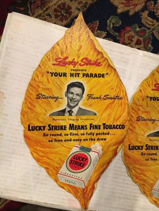 Vintage Fan Lucky Strike Your Hit Parade Presents Frank Sinatra