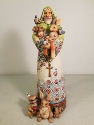 Jim Shore 4007547 Saint Francis Lord,  Make Me An Instrument Of Your Peace 10.  5 "