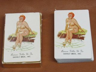 Deck Of Duane Bryers Hilda Pinup Girl Playing Cards Shively Bros Advertising