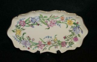 Lenox Fine Ivory China Candy Tray " The Flower Blossom " By Suzanne Clee