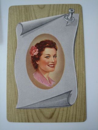 Vintage Deck Of Playing Cards With Pretty Unnamed Woman - Flower In Hair