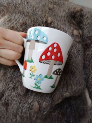 Cath Kidston Stanley Mushroom Coffee Mug Cup Mushrooms