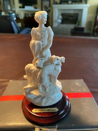 Giuseppe Armani 1994 Lady With Dogs Figurine Collectible Florence