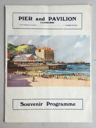 Llandudno Pier & Pavilion C.  1939 Souvenir Programme,  Adverts