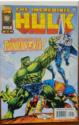 Incredible Hulk 449 1st Print 1997 1st Appearance Of The Thunderbolts F/vf