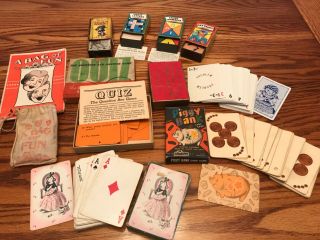 Vintage Children’s Playing Cards C1950s,  Made In Usa.  (nine Games)