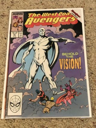 West Coast Avengers 45 Wandavision White Vision Quest Scarlet Witch Vf One Owner