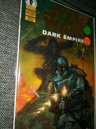 Star Wars Dark Empire Ii Signed Dave Dorman Rare Gold Limit 5000 Worldwide N/m