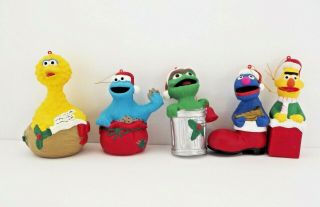 Vintage Jim Henson Sesame Street Muppets Christmas Ornaments Grover Ernie Cookie