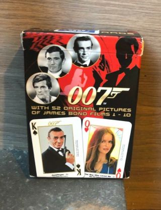 James Bond 007 Playing Cards - Films 1 - 10 Sean Connery George Lazenby Roger Moore