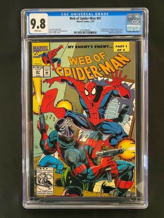Web Of Spider - Man 97 Cgc 9.  8 (1993) - 1st App Of Doctor Kevin Trench In Cameo