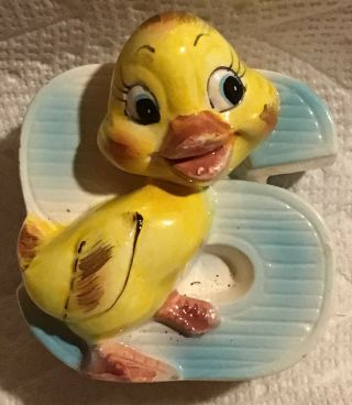 Vintage Very Rare Lefton Sweet Easter Boy & Girl Duck Salt & Pepper Shakers VGC 3