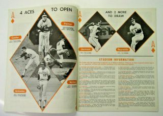 April 1974 BALTIMORE ORIOLES vs OAKLAND A`s BASEBALL PROGRAM SCOREBOOK 2