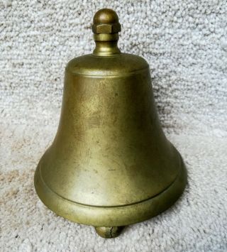 Antique Vintage 5 " Brass Bronze Bell Boat Or Ship