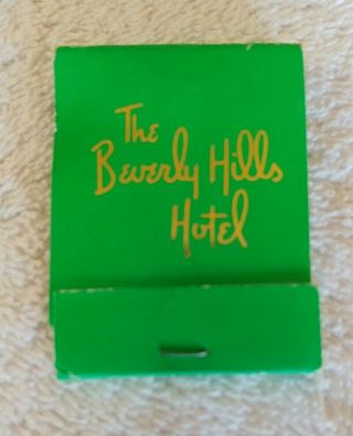 Vintage 1950 - 60’s The Beverly Hills Hotel Matchbook Collectable Rare Green Gold